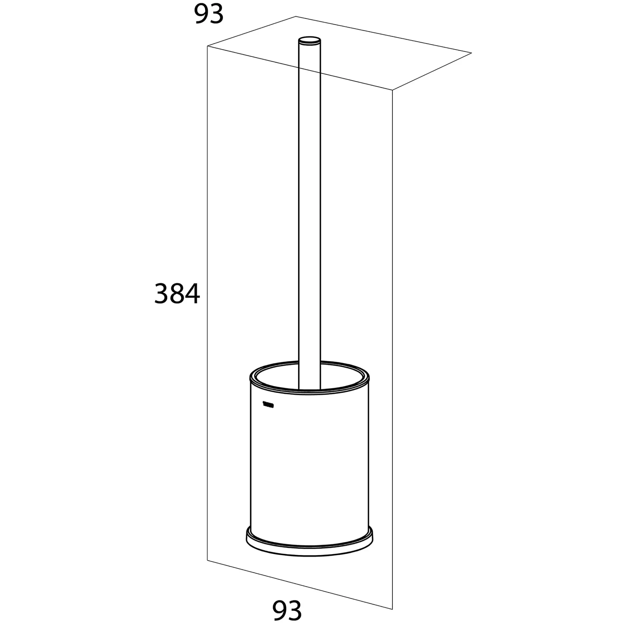 Toalettbørtse med holder Colar-Tiger New