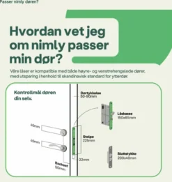 Touch Dørlås Sølv/Sort-Nimly Online