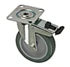 TRANSPORTHJUL Ø100MM M/PLATE OG BREMS-Pn Beslag Outlet