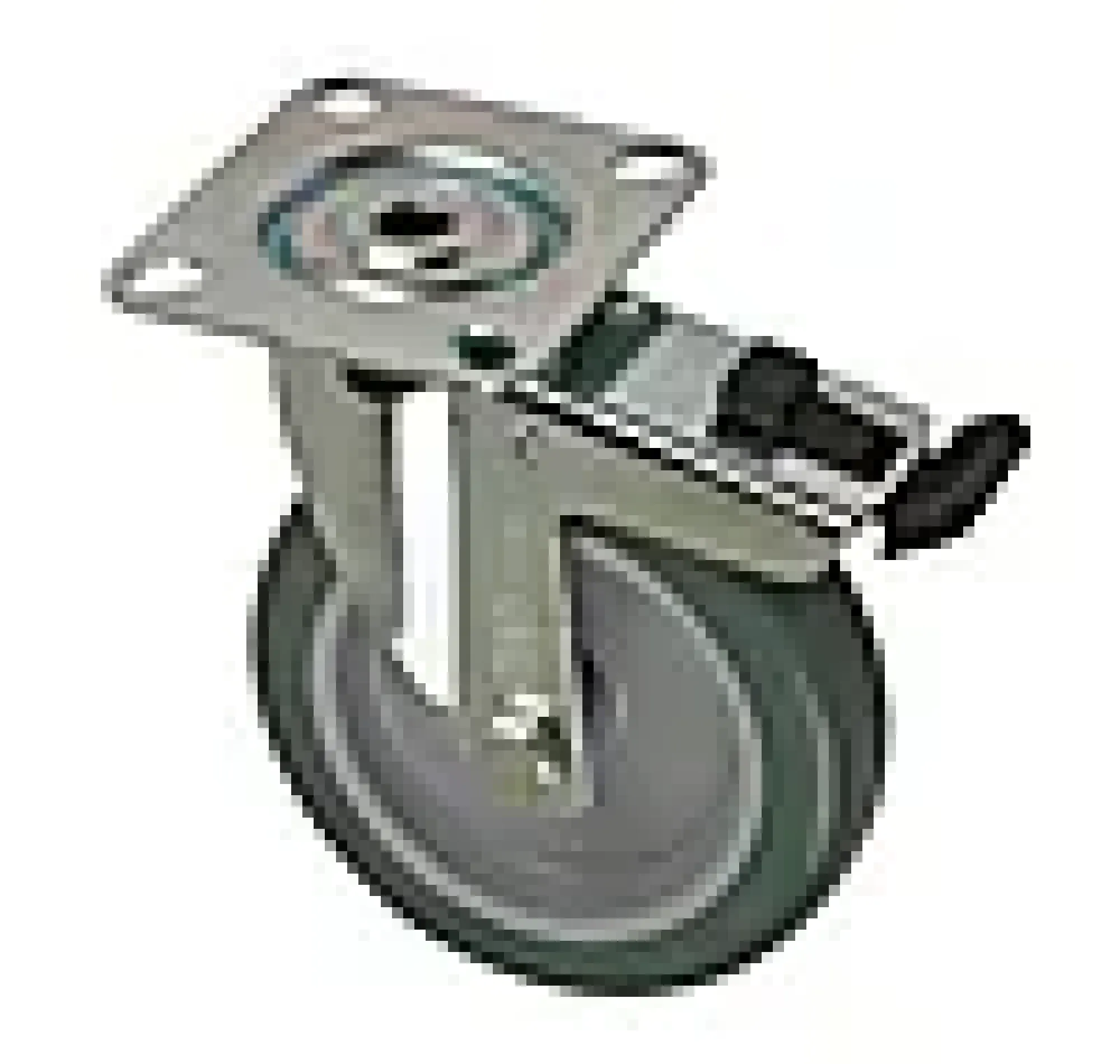 TRANSPORTHJUL Ø100MM M/PLATE OG BREMS-Pn Beslag Outlet