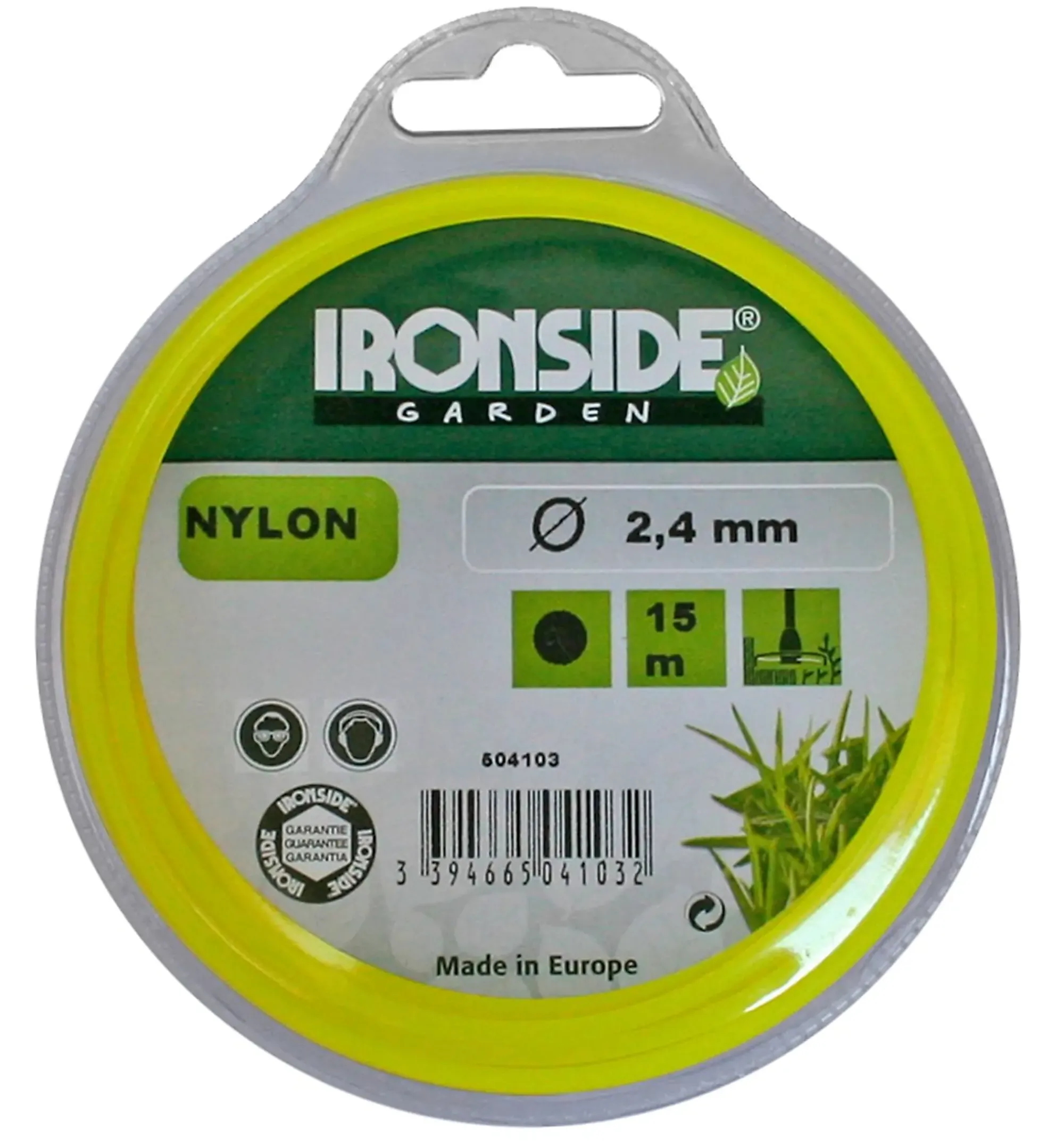 Tråd til gresstrimmer 2,4mmx15m-Ironside Sale