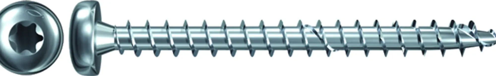 Treskrue Panhode 5,0x60mm A2 Rustfritt-Fischer Best
