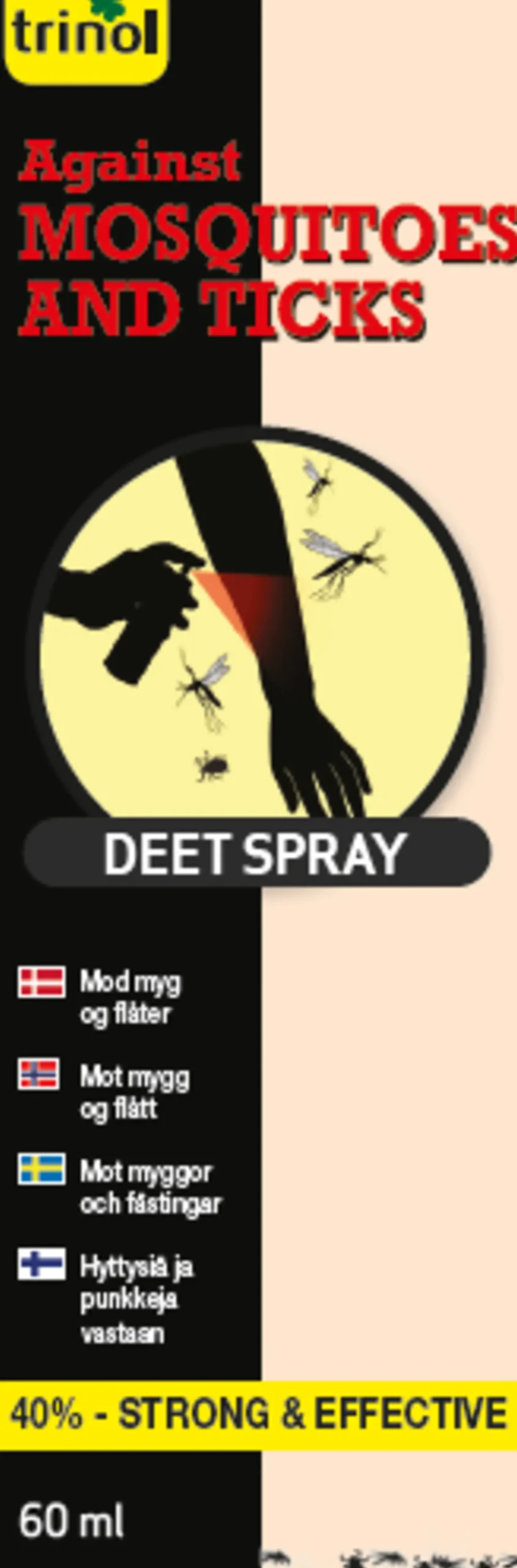 DEET SPRAY 40% MYGG OG FLÅTT-Trinol Outlet