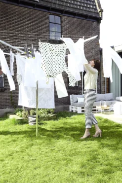 Tørkestativ utendørs Topspinner 50m med metalljordspyd-Brabantia Discount