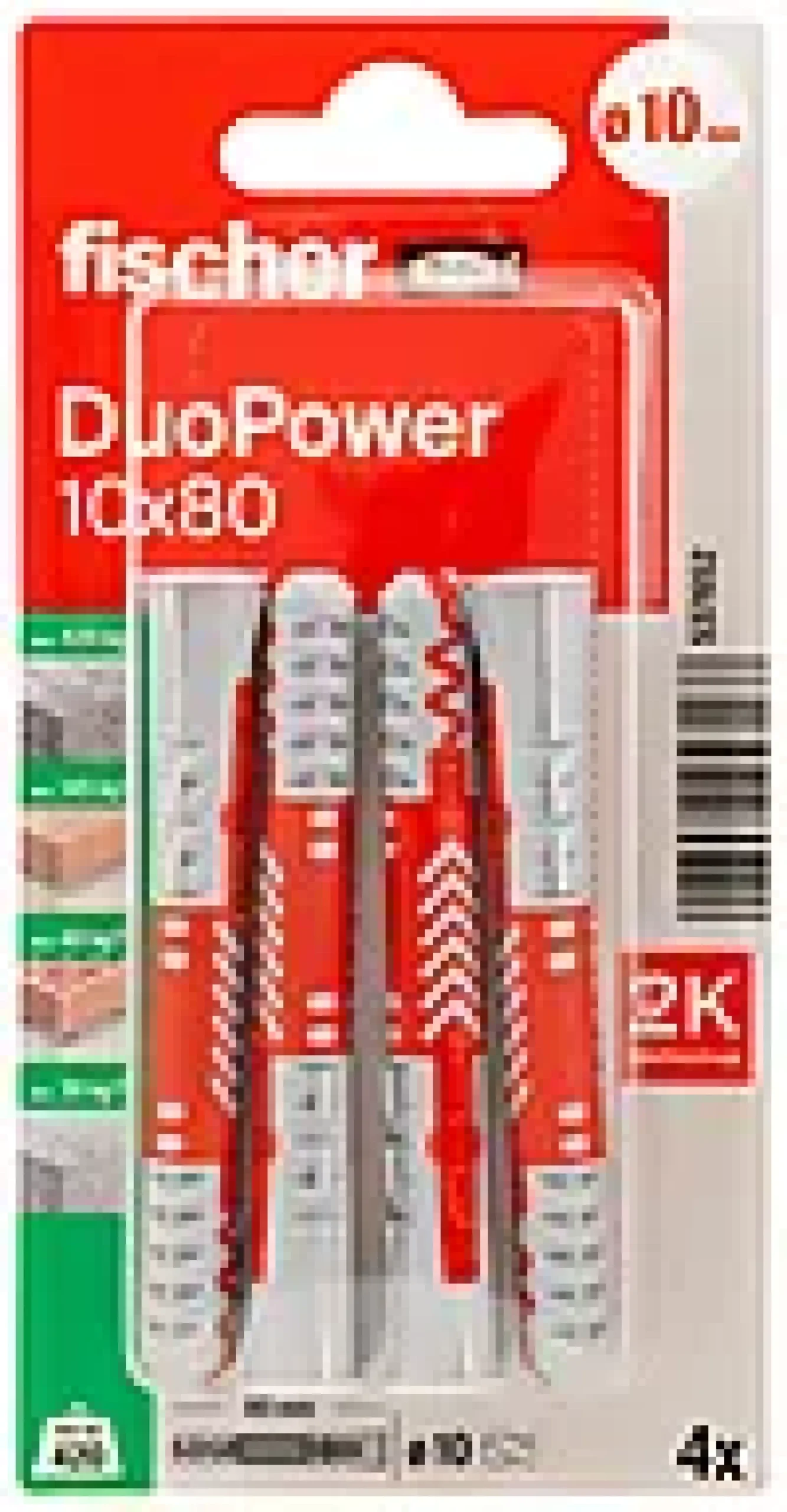 Universalplugg Duopower 10x80 BK 8stk-Fischer Outlet