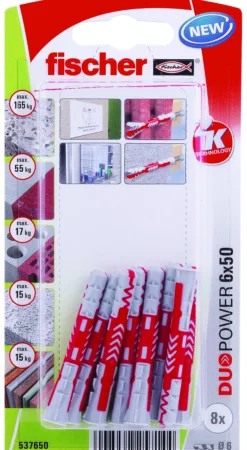 Universalplugg Duopower 6x50 BK 8stk-Fischer New