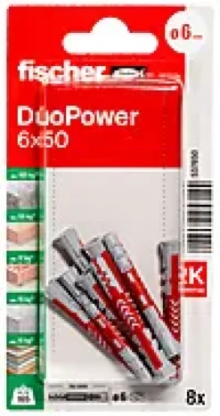 Universalplugg Duopower 6x50 BK 8stk-Fischer New
