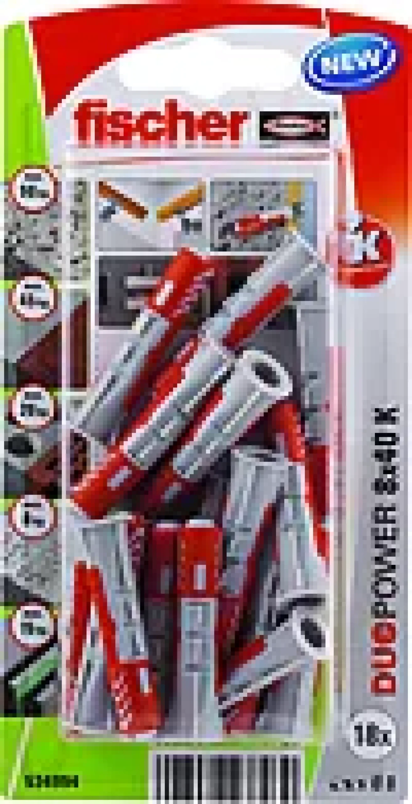 Universalplugg Duopower 8x40 BK 18stk-Fischer Clearance