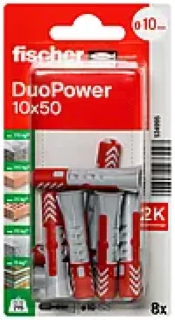 Universalplugg Duopower 10x50 BK 8stk-Fischer Discount