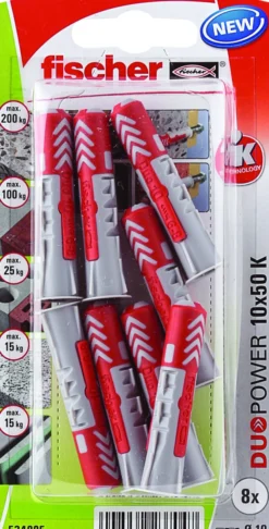 Universalplugg Duopower 10x50 BK 8stk-Fischer Discount