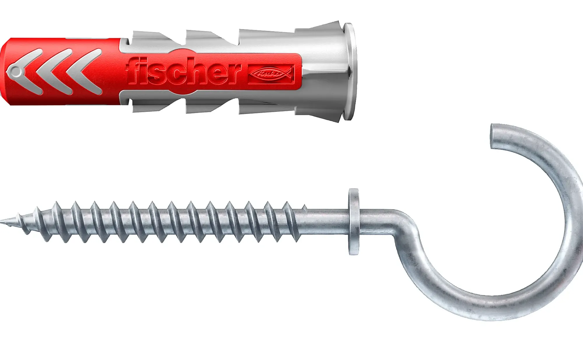 Universalplugg Duopower 6x30 RH BK 6stk med blank krok-Fischer