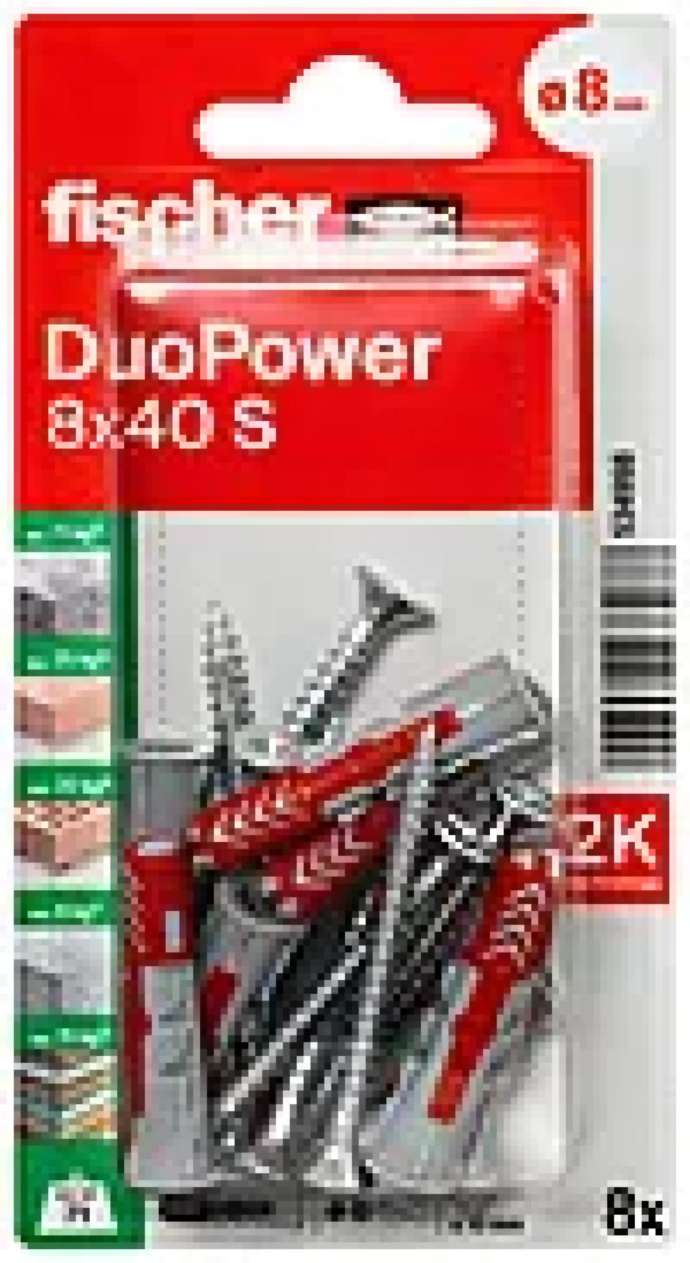 Universalplugg Duopower 8x40 S BK 8stk med skrue-Fischer Clearance