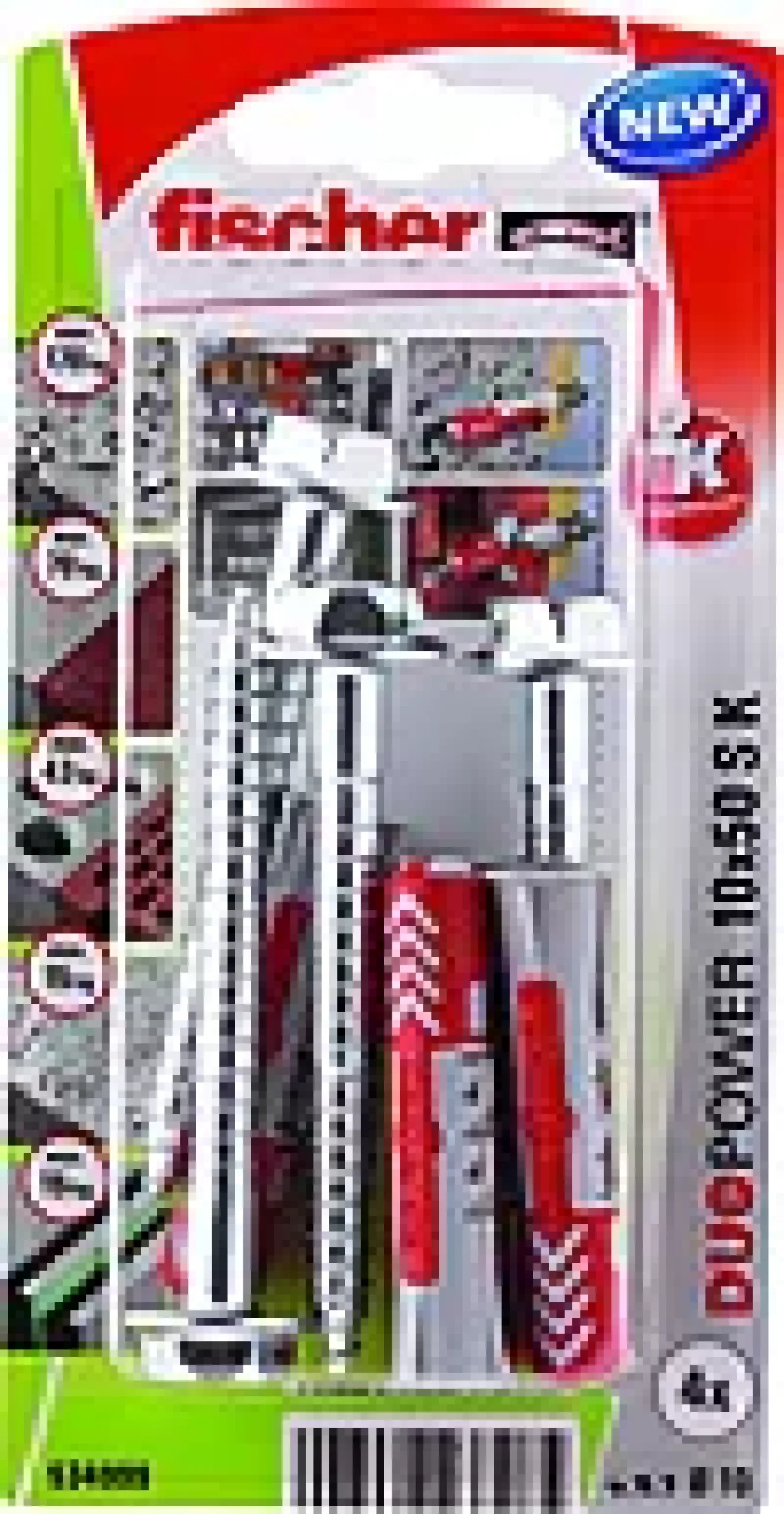 Universalplugg Duopower 10x50 S BK 4stk med sekskantskrue-Fischer Discount