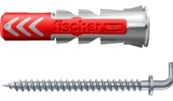 Universalplugg Duopower 6x30 WH BK 6stk med vinkelkrok-Fischer Hot