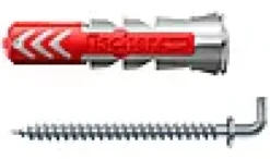 Universalplugg Duopower 8x40 wh BK 4stk med vinkelkrok-Fischer Discount