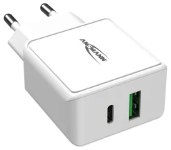 USB-lader til 220V 1xUSB og 1xUSB-C-Ansmann New