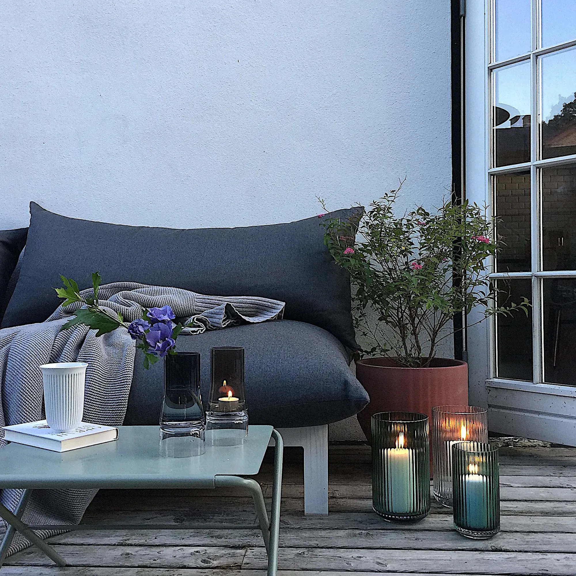 Vase 20,5cm Copenhagen green-Lyngby glas Online