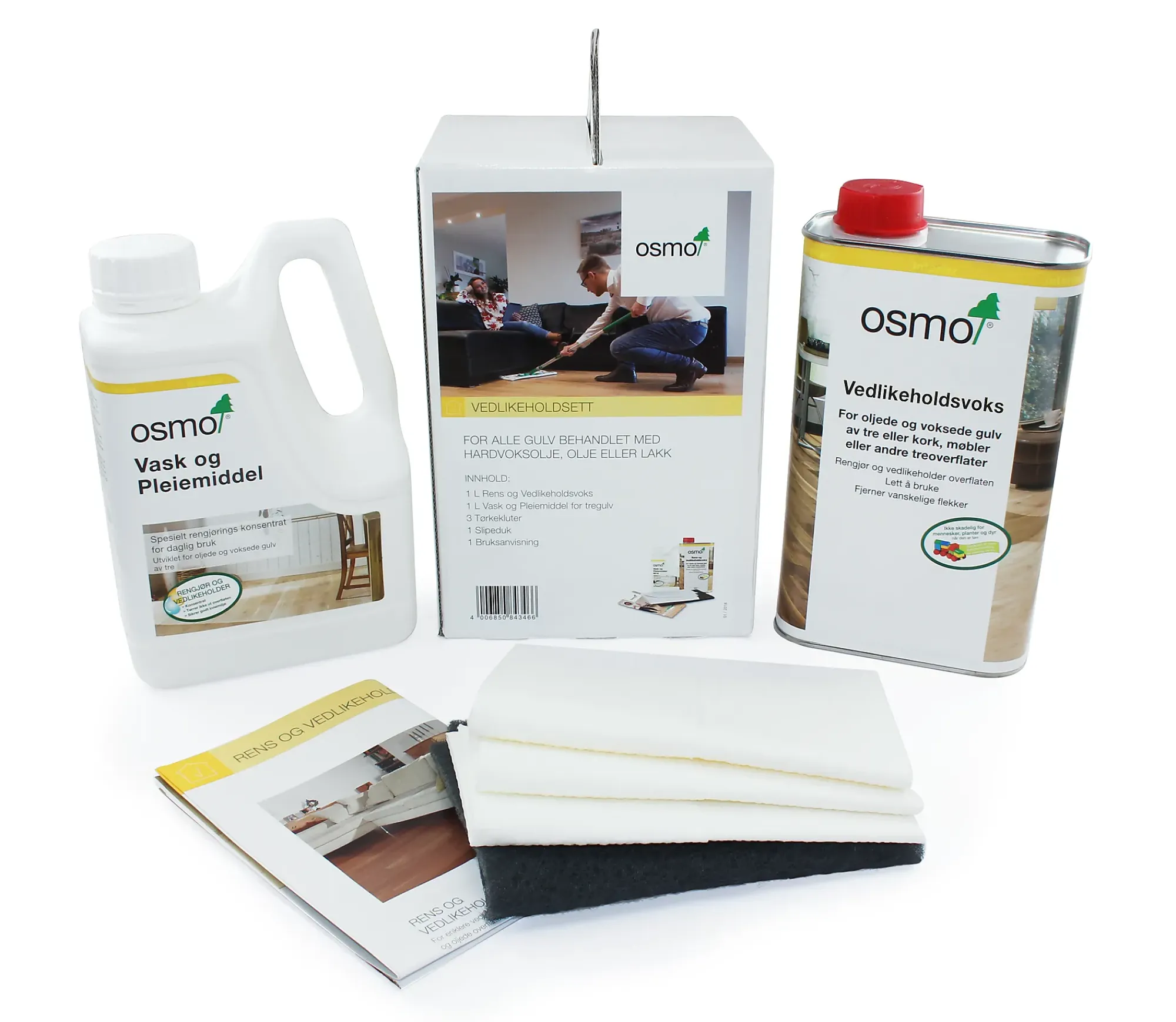 Vedlikeholdspakke 3087 Hvit 4 deler-Osmo Sale