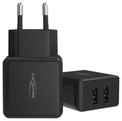 Vegglader 12W 2xUSB-A-Ansmann Sale