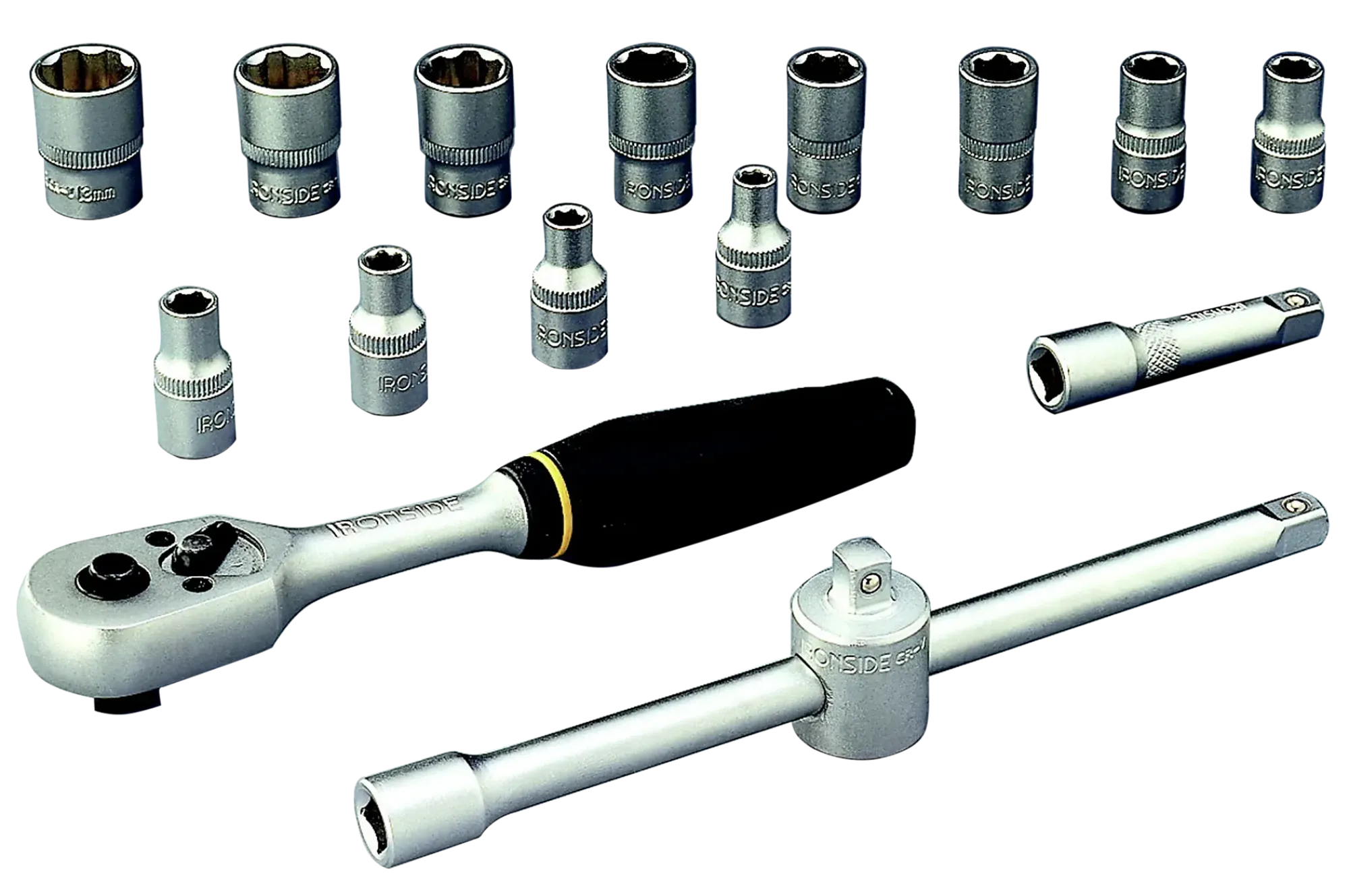 VERKTØYSETT 1/4" 16 DELER-Ironside