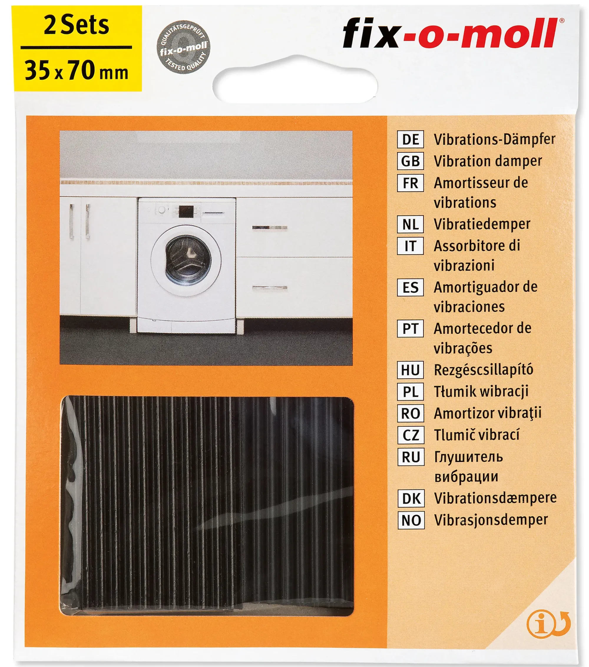 Vibrasjonsdempere for Vaskemaskin Etc.-Fix O Moll Outlet