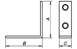 Vinkeljern 6101 38mm-Pn Beslag Outlet