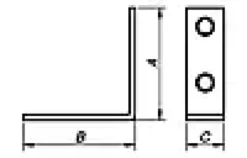 Vinkeljern 6101 38mm-Pn Beslag Outlet