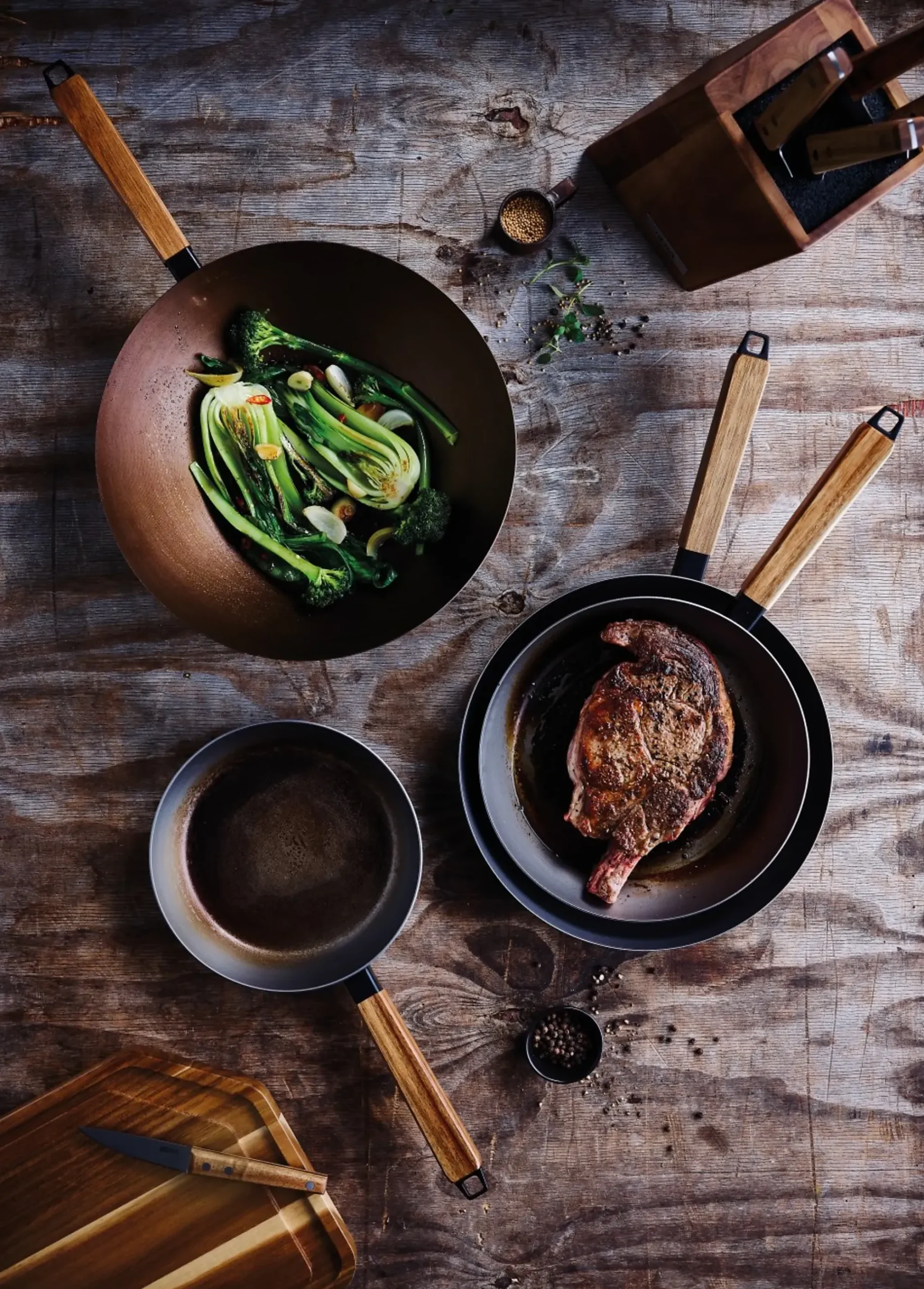 Wok Nomad karbonstål 31cm-Beka New