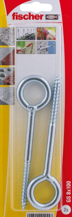 Øyeskrue 8x100mm Elzink 2 Stk-Fischer Outlet